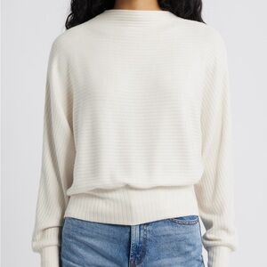 Super soft Madewell mock neck sweater, black